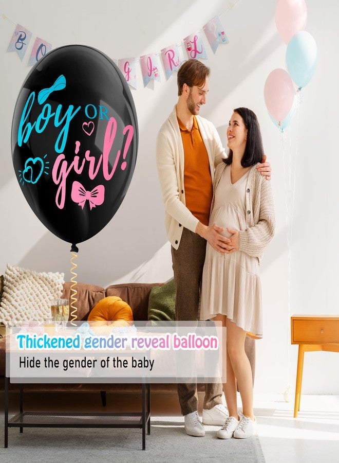 Wsaeig Gender Reveal Balloon Pop - 36 Inch Baby Gender Reveal Balloons With Confetti,2 Pcs Boy or Girl Balloon Gender Reveal Black Large,Big Balloon Gender Reveal Ideas - Image 2